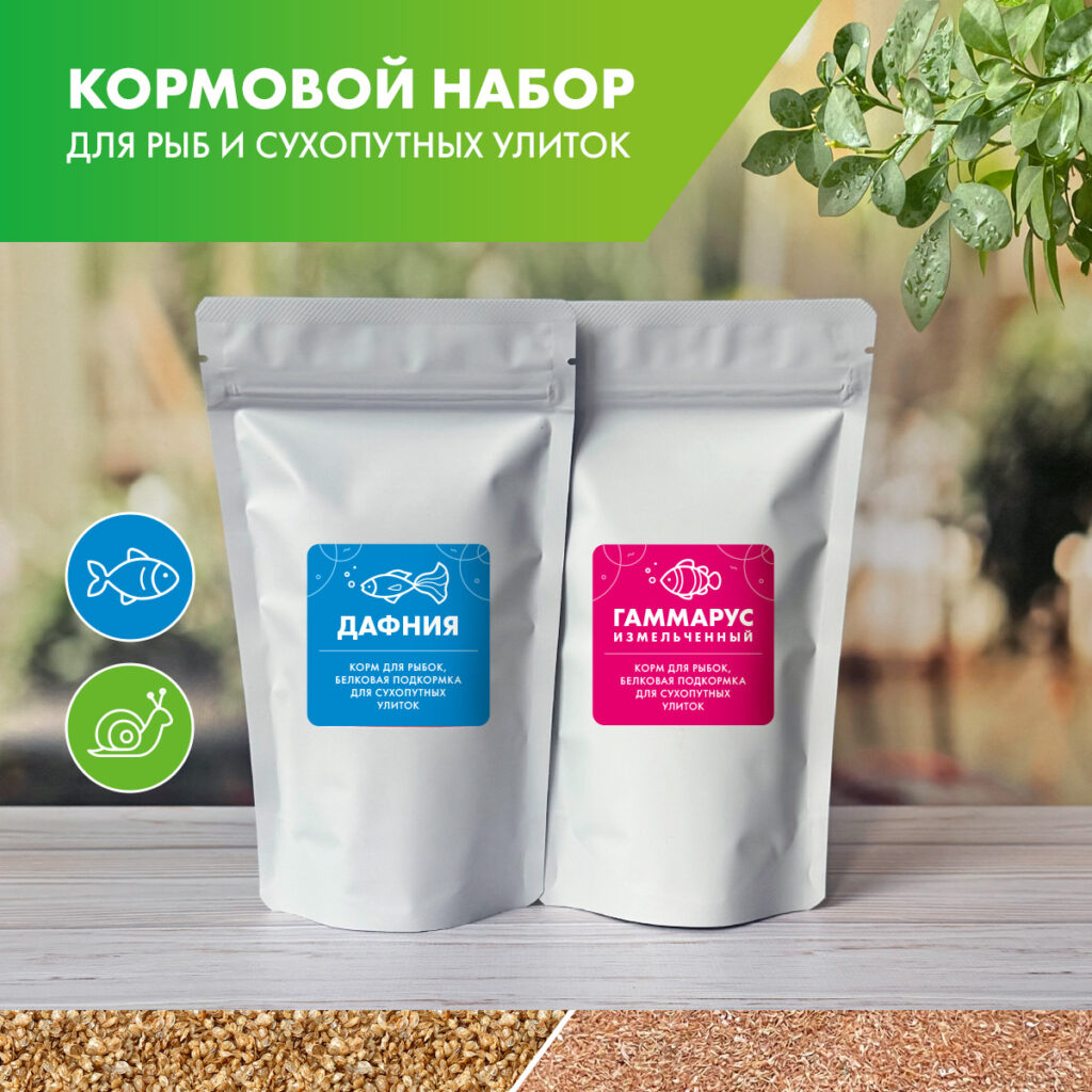 Набор для улиток дафния и гаммарус
